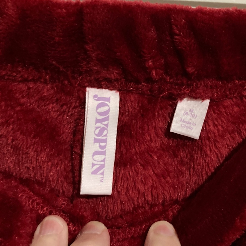 Red Hooded Pullover with Joyful Embroidery - Picture 8 of 11